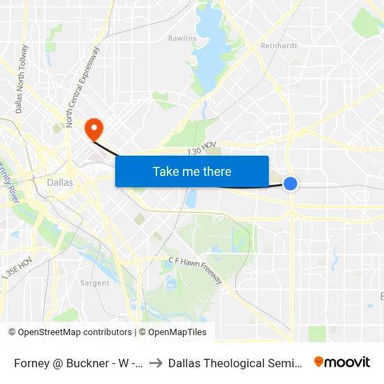 Forney @ Buckner - W - FS to Dallas Theological Seminary map