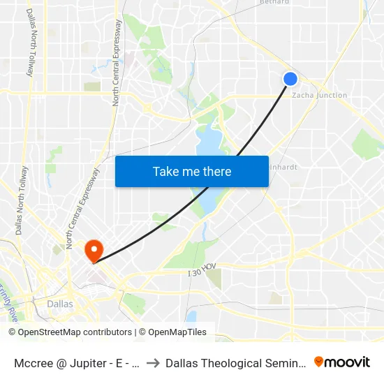 Mccree @ Jupiter - E - Ns to Dallas Theological Seminary map