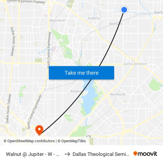 Walnut @ Jupiter - W - Mb2 to Dallas Theological Seminary map