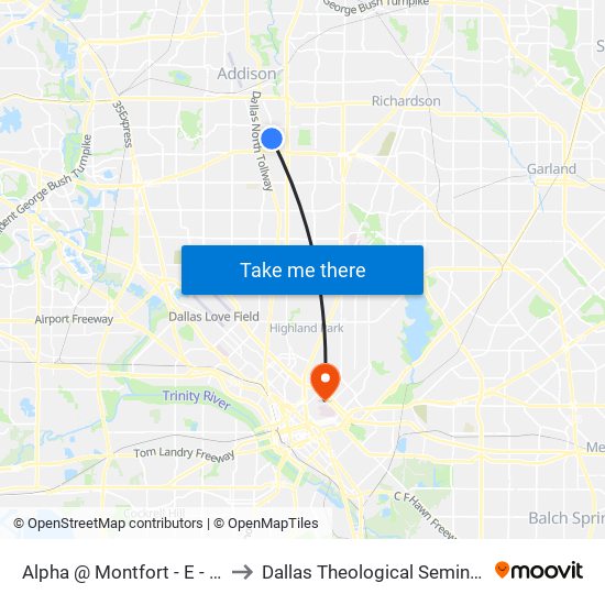 Alpha @ Montfort - E - Ns to Dallas Theological Seminary map