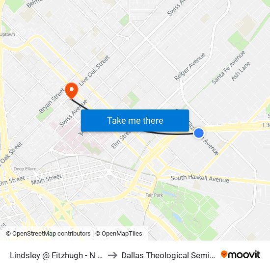 Lindsley @ Fitzhugh - N - Ns to Dallas Theological Seminary map