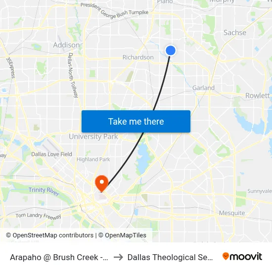 Arapaho @ Brush Creek - E - FS to Dallas Theological Seminary map