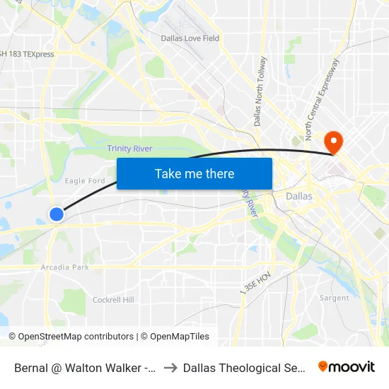 Bernal @ Walton Walker - S - Ns to Dallas Theological Seminary map