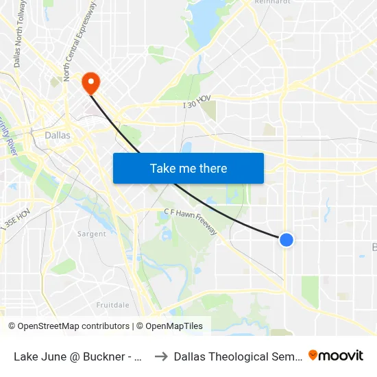 Lake June @ Buckner - W - Ns to Dallas Theological Seminary map