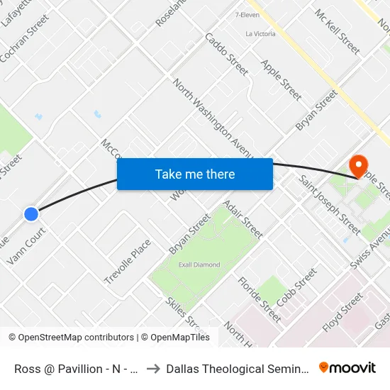 Ross @ Pavillion - N - Ns to Dallas Theological Seminary map