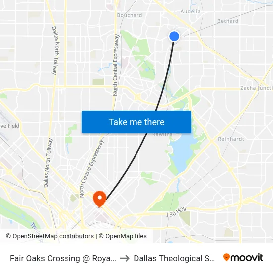 Fair Oaks Crossing @ Royal - N - FS to Dallas Theological Seminary map