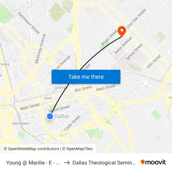 Young @ Marilla - E - Ns to Dallas Theological Seminary map