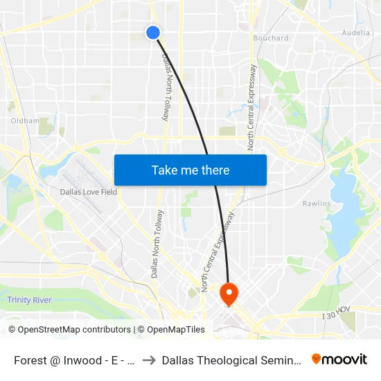 Forest @ Inwood - E - FS to Dallas Theological Seminary map