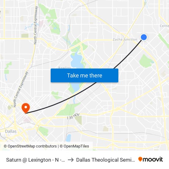 Saturn @ Lexington - N - MB to Dallas Theological Seminary map