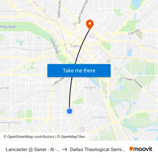 Lancaster @ Saner - N - Ns to Dallas Theological Seminary map