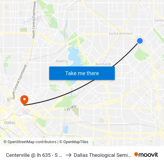 Centerville @ Ih 635 - S - MB to Dallas Theological Seminary map