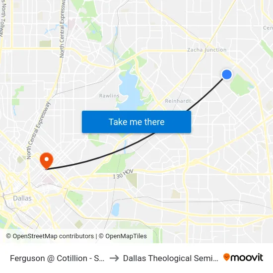 Ferguson @ Cotillion - S - FS to Dallas Theological Seminary map