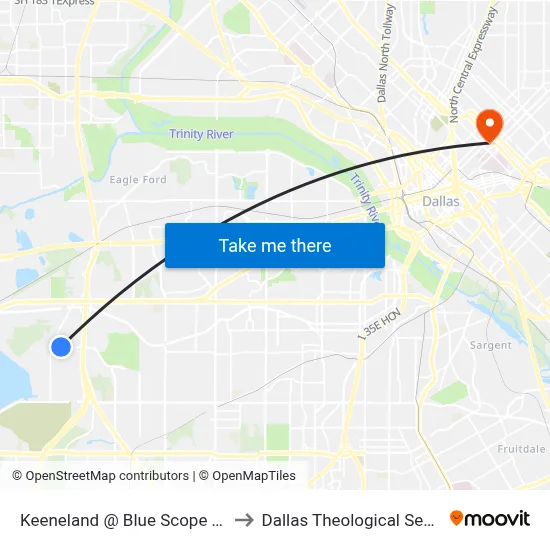 Keeneland @ Blue Scope - E - Ns to Dallas Theological Seminary map