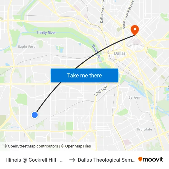 Illinois @ Cockrell Hill - W - FS to Dallas Theological Seminary map