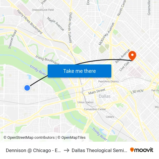 Dennison @ Chicago - E - FS to Dallas Theological Seminary map