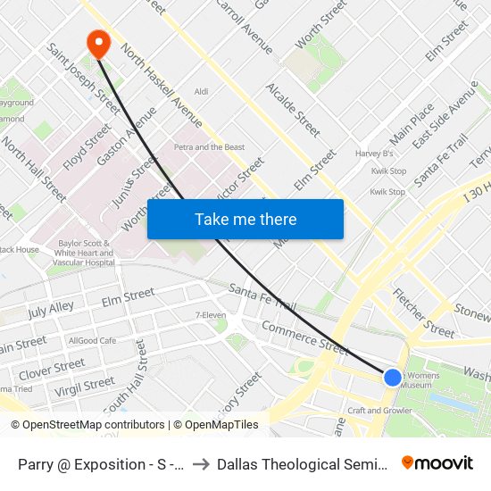 Parry @ Exposition - S - Ns to Dallas Theological Seminary map