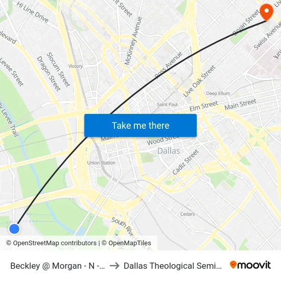 Beckley @ Morgan - N - Ns to Dallas Theological Seminary map