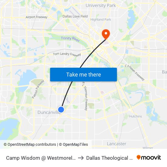 Camp Wisdom @ Westmoreland - W - Ns to Dallas Theological Seminary map