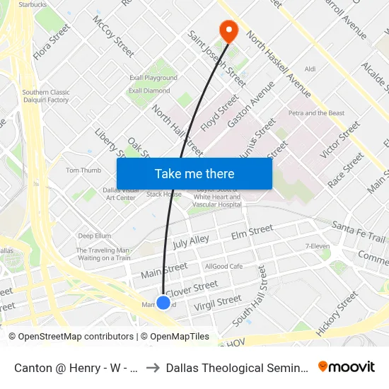 Canton @ Henry - W - Ns to Dallas Theological Seminary map