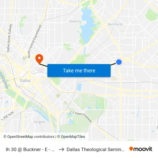 Ih 30 @ Buckner - E - Ns to Dallas Theological Seminary map