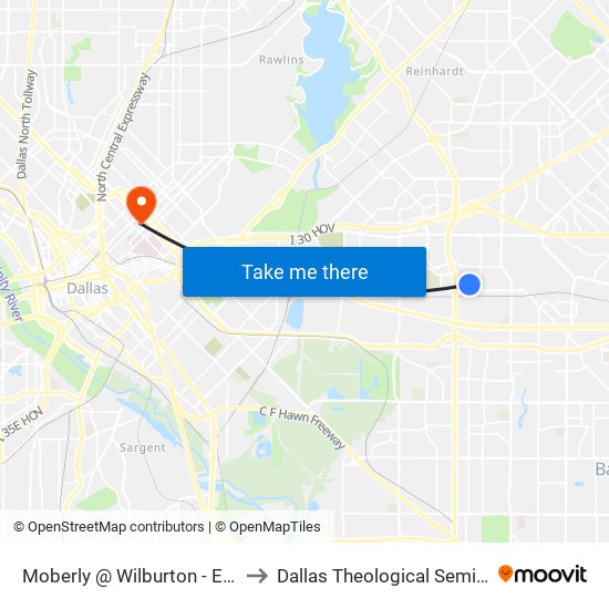 Moberly @ Wilburton - E - Ns to Dallas Theological Seminary map