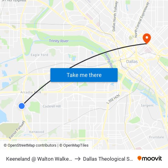 Keeneland @ Walton Walker - W - FS to Dallas Theological Seminary map