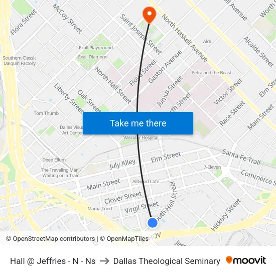 Hall @ Jeffries - N - Ns to Dallas Theological Seminary map