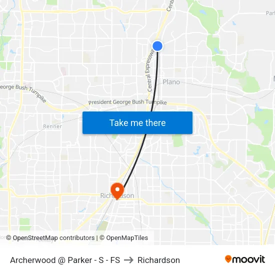 Archerwood @ Parker - S - FS to Richardson map