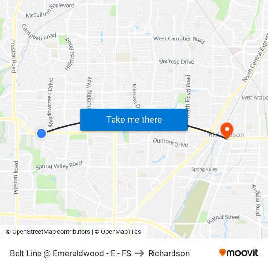 Belt Line @ Emeraldwood - E - FS to Richardson map