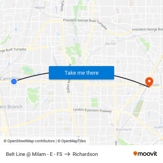 Belt Line @ Milam - E - FS to Richardson map