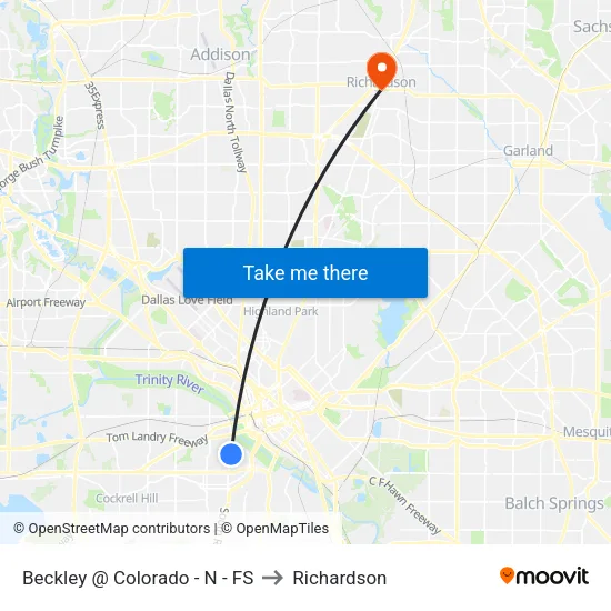 Beckley @ Colorado - N - FS to Richardson map