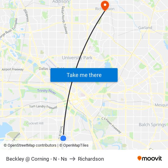 Beckley @ Corning - N - Ns to Richardson map