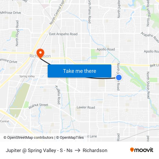 Jupiter @ Spring Valley - S - Ns to Richardson map