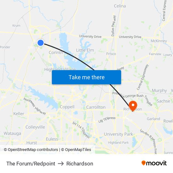 The Forum/Redpoint to Richardson map