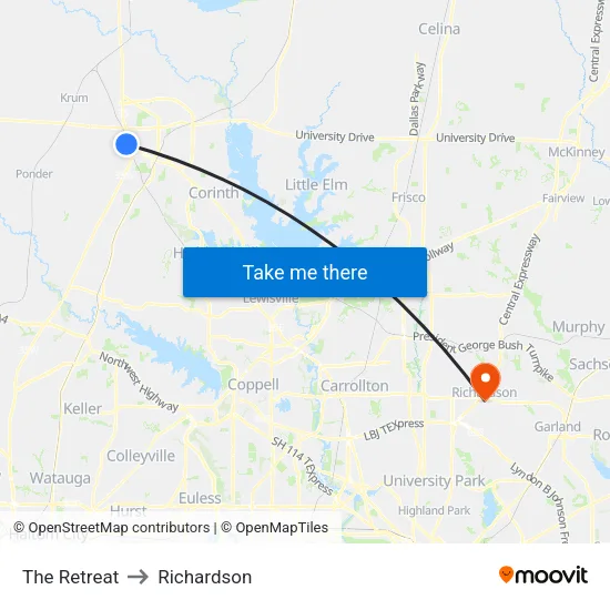 The Retreat to Richardson map