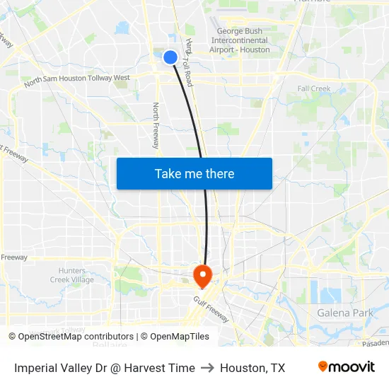 Imperial Valley Dr @ Harvest Time to Houston, TX map