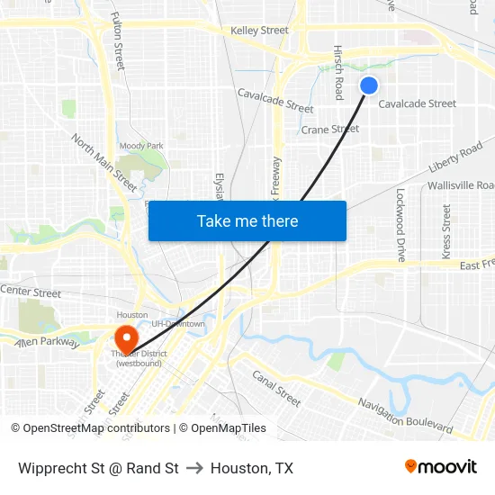 Wipprecht St @ Rand St to Houston, TX map