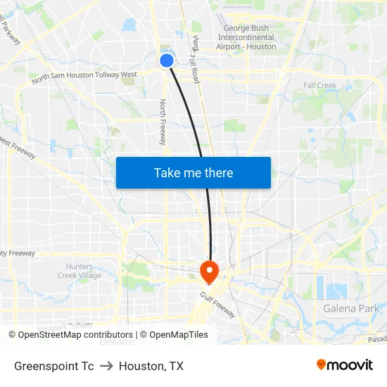 Greenspoint Tc to Houston, TX map