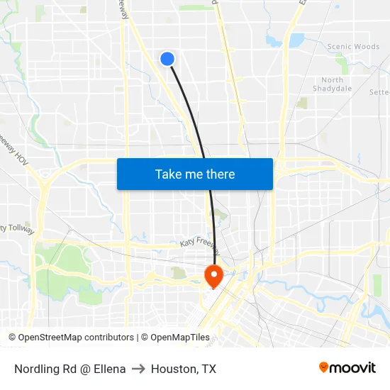 Nordling Rd @ Ellena to Houston, TX map