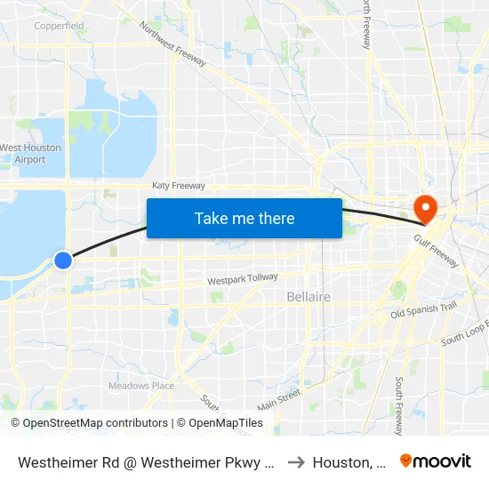 Westheimer Rd @ Westheimer Pkwy MB to Houston, TX map