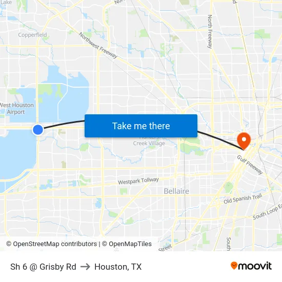 Sh 6 @ Grisby Rd to Houston, TX map