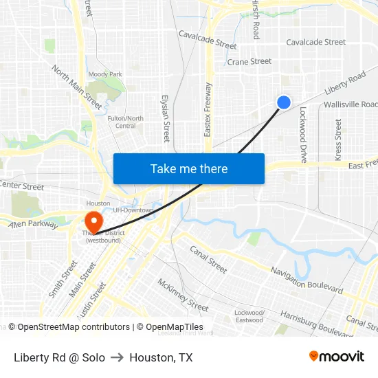 Liberty Rd @ Solo to Houston, TX map