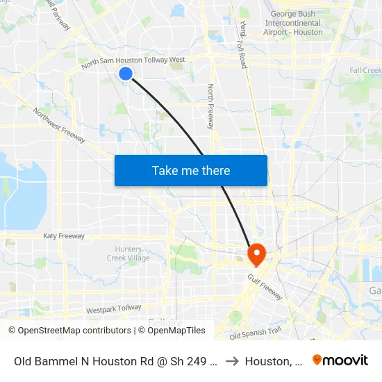 Old Bammel N Houston Rd @ Sh 249 MB to Houston, TX map