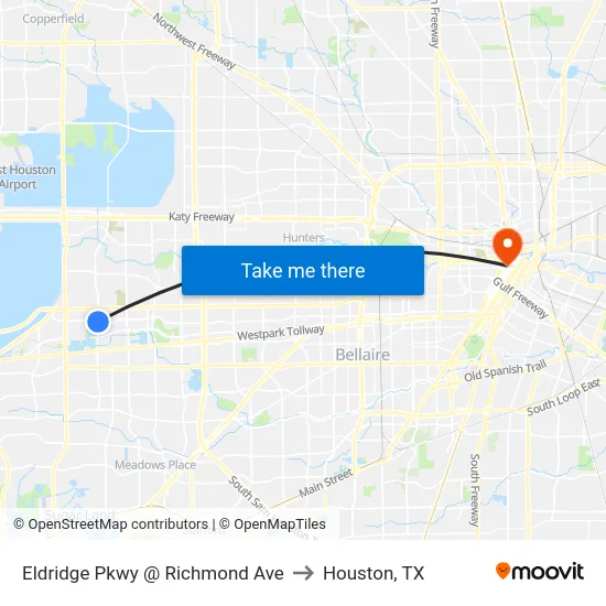 Eldridge Pkwy @ Richmond Ave to Houston, TX map