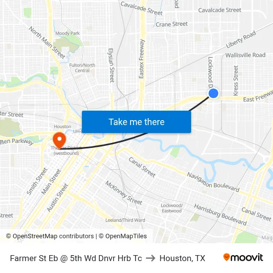 Farmer St Eb @ 5th Wd Dnvr Hrb Tc to Houston, TX map