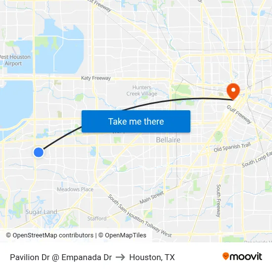 Pavilion Dr @ Empanada  Dr to Houston, TX map