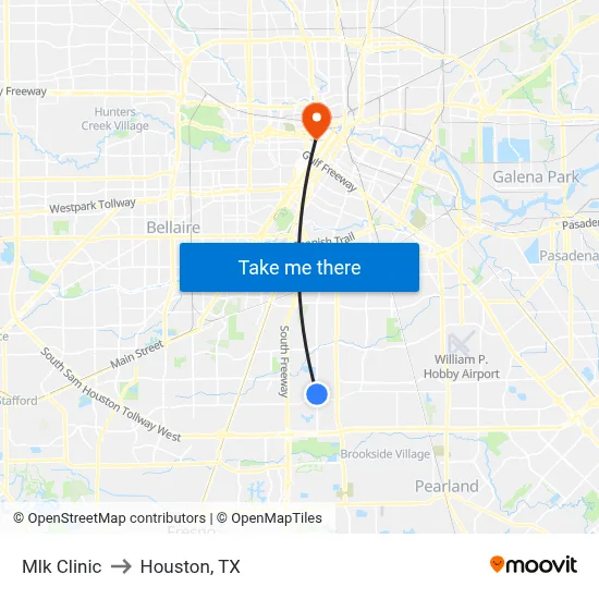 Mlk Clinic to Houston, TX map