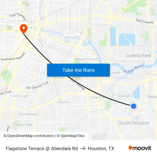 Flagstone Terrace @ Allendale Rd to Houston, TX map