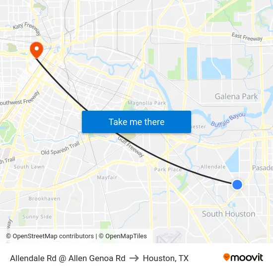 Allendale Rd @ Allen Genoa Rd to Houston, TX map