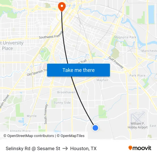 Selinsky Rd @ Sesame St to Houston, TX map